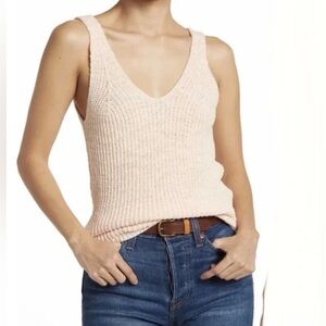 Madewell Cream Knit V-Neck Tank